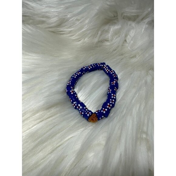 Blue Krobo Beaded Bracelet - Picture 2 of 4